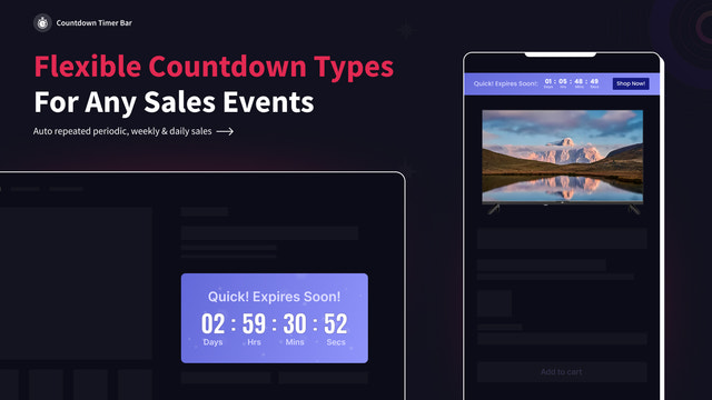 Countdown-Typen für jede Verkaufsveranstaltung