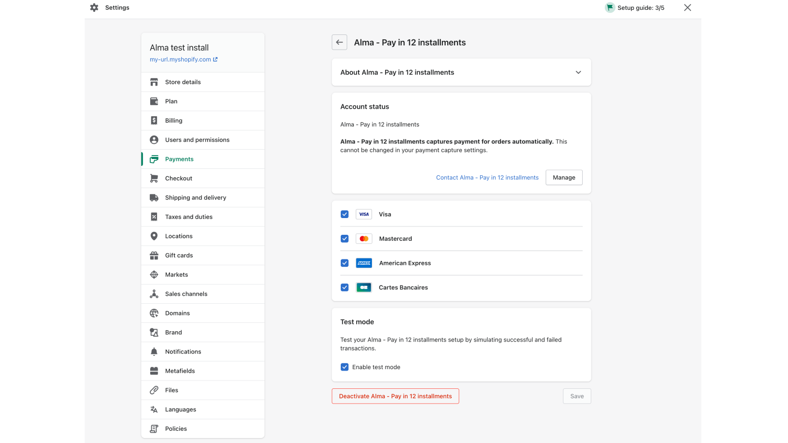 Alma configuration in backoffice