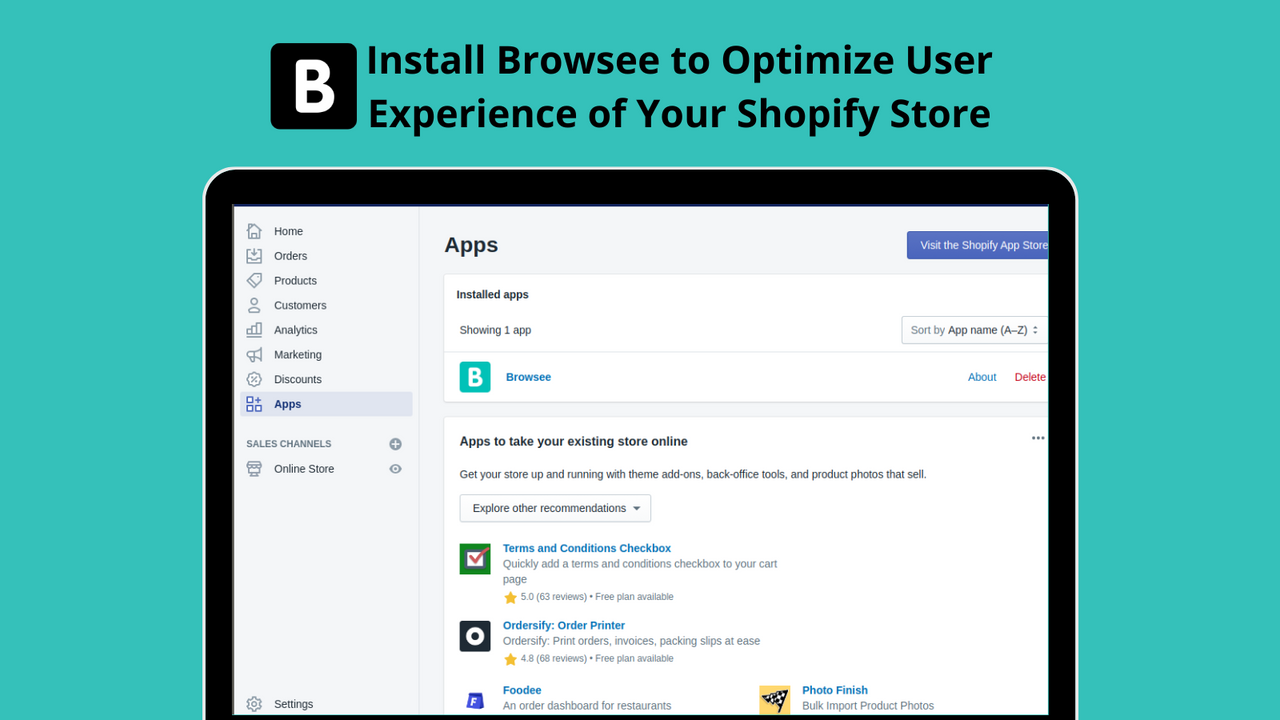 Instala el Plugin Browsee en Shopify