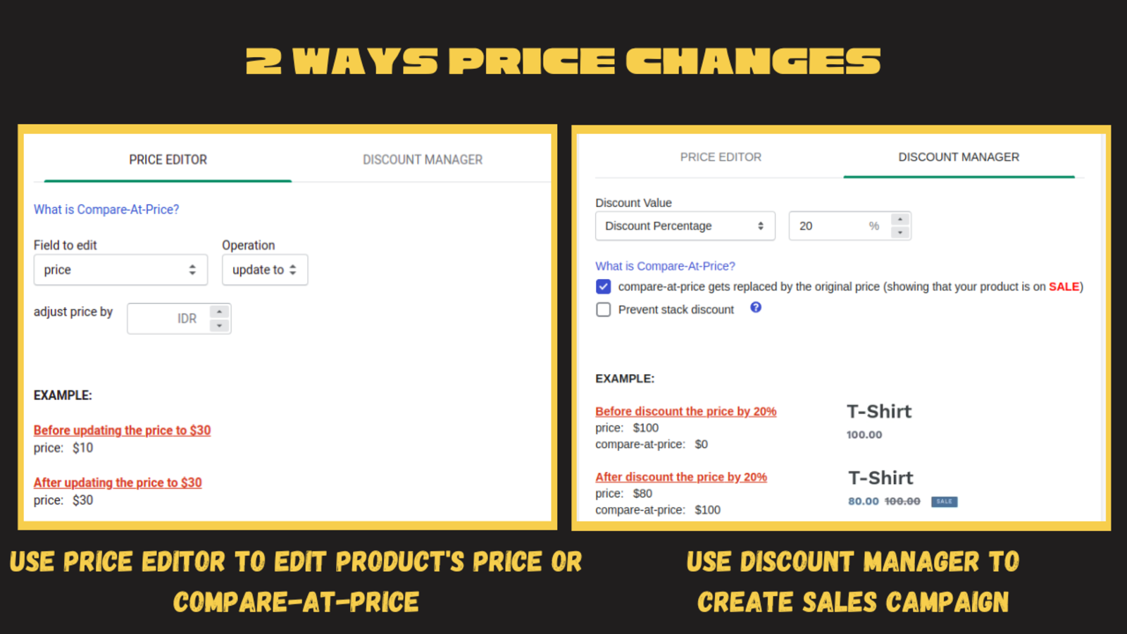 2 maneiras de mudar o preço