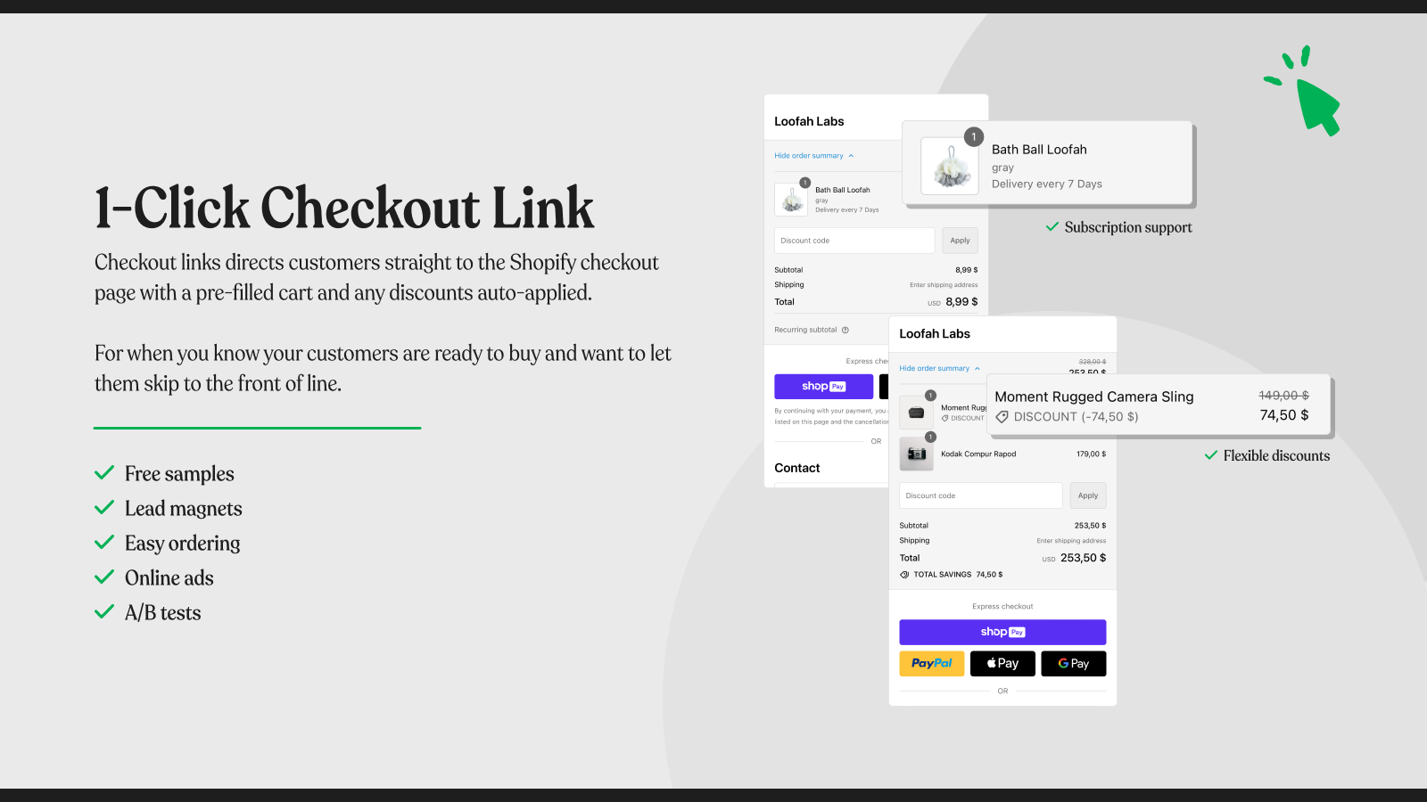 1-Klick-Checkout-Links