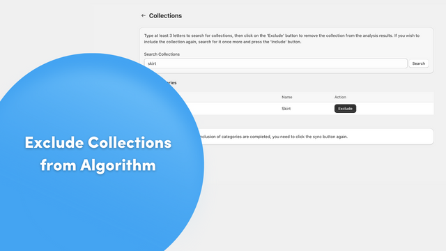 Exclude Collections from Algorithm
