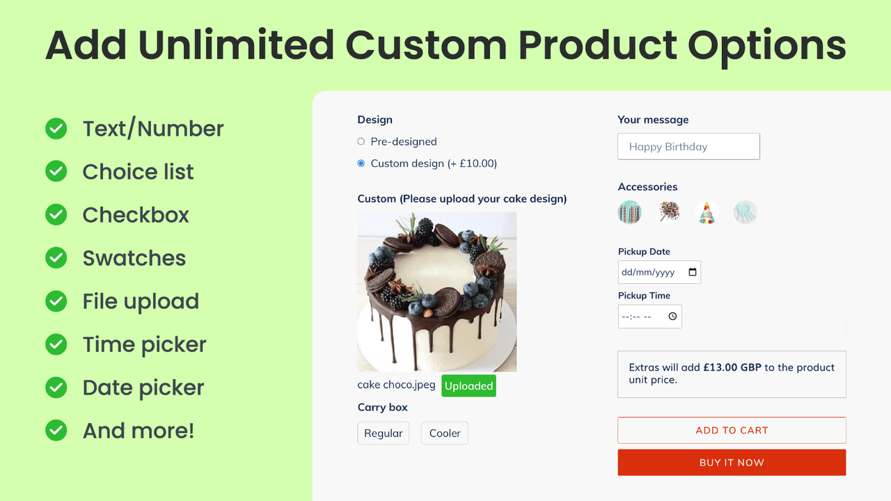 Custom product - Accessories