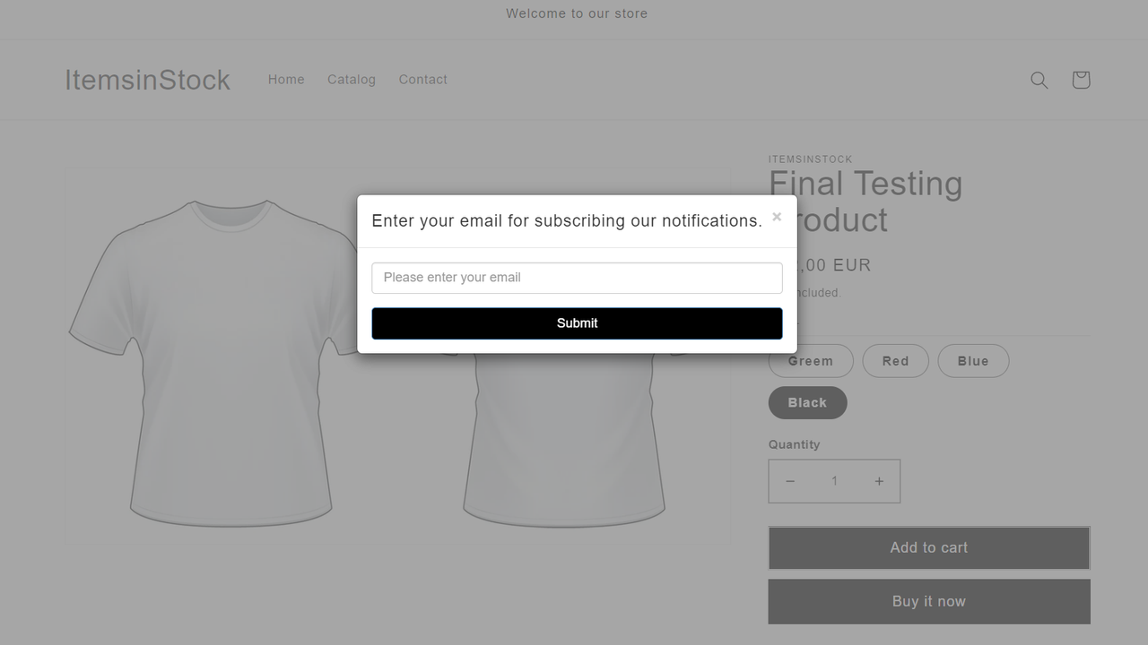 Email subscription popup