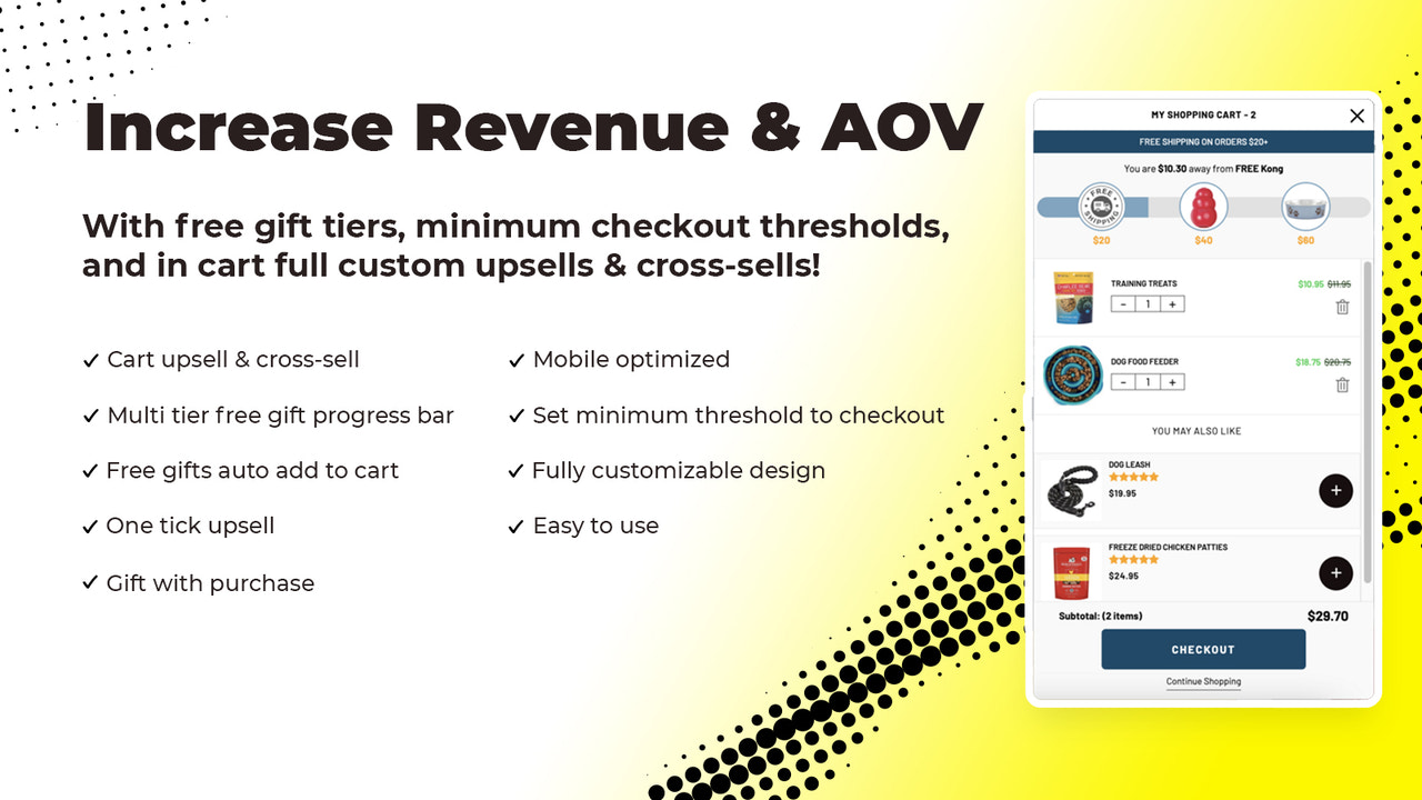 Increase revenue & aov with snapcart