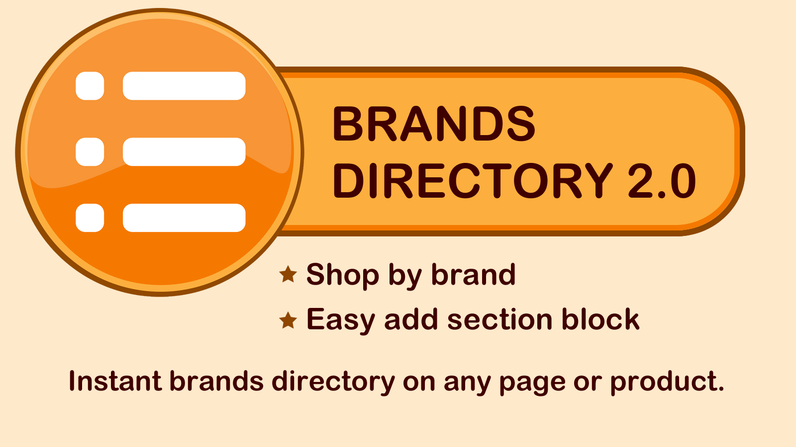 Brands Directory Section 2.0 Screenshot