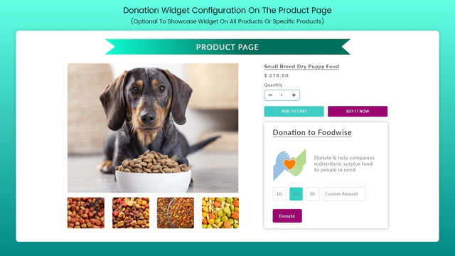 Donatie Widget op Product Gedetailleerde Pagina - Shopify Module