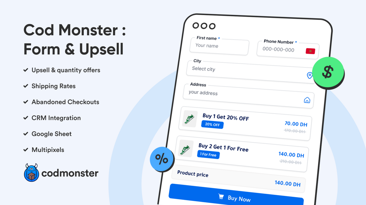 COD Form & Upsell ‑ CodMonster Screenshot