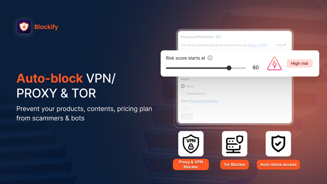 Fraud Filter & IP Blocker: Block VPN/Proxy & TOR