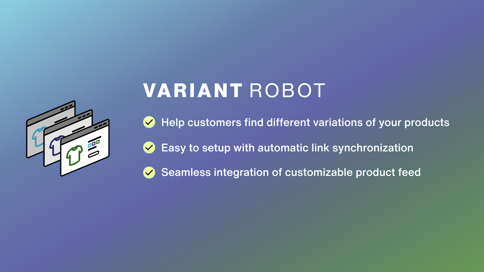 Vinculação automática de variantes e cores de produtos com base em dados de produtos 