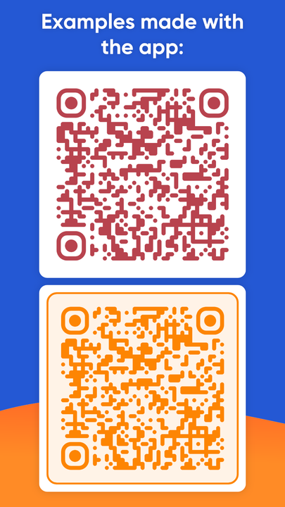 Examples of QR Codes made with the app