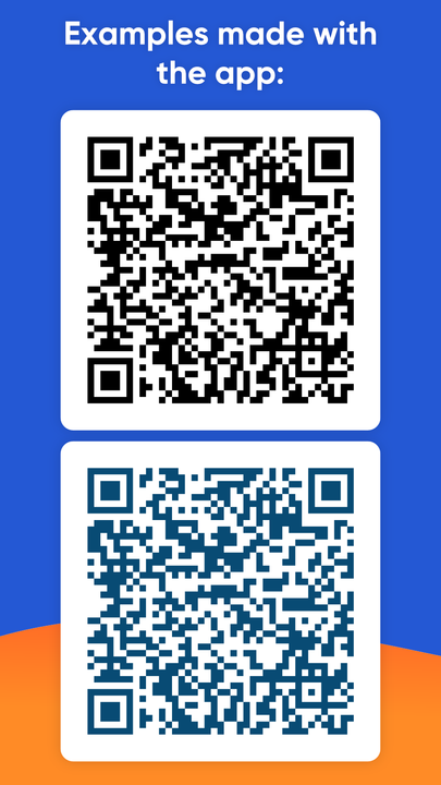 Examples of QR Codes made with the app