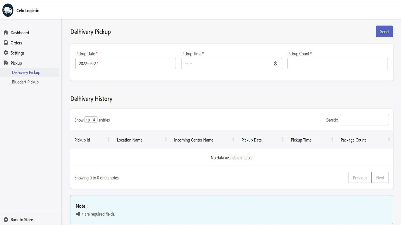 Indian Ecommerce Logistics Screenshot