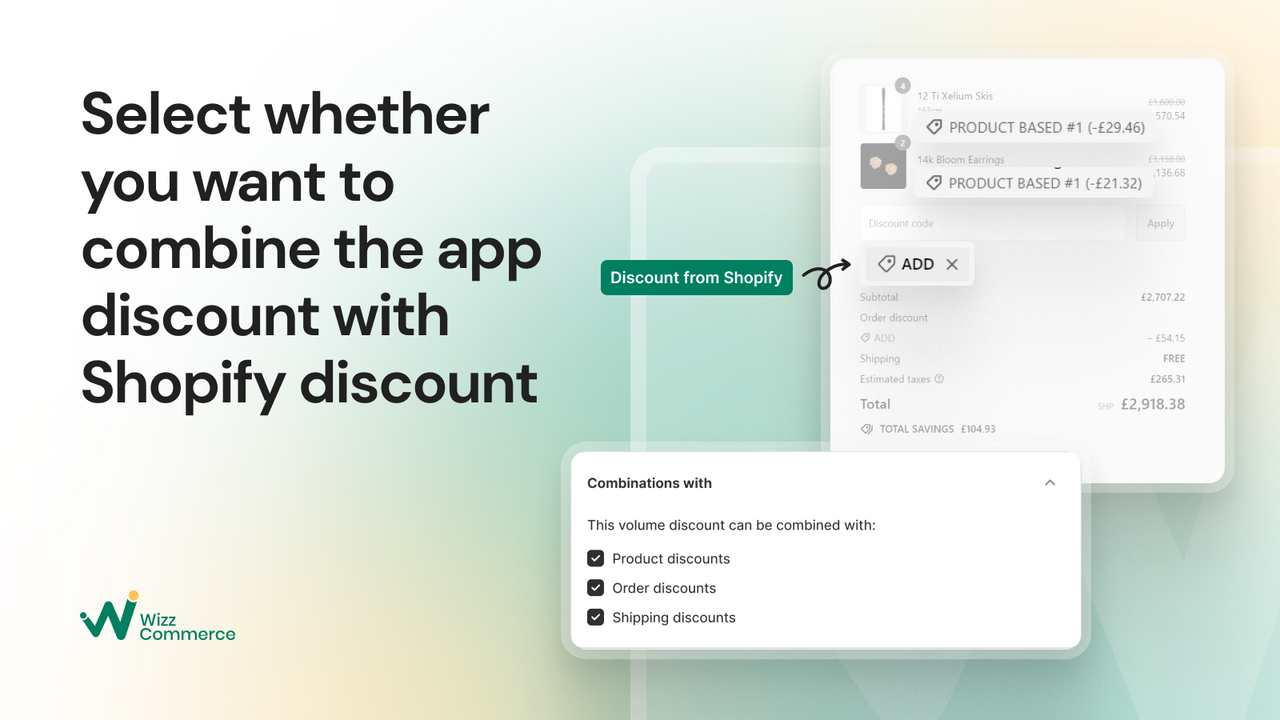 SnapBundle permite que você combine a oferta com descontos nativos do Shopify