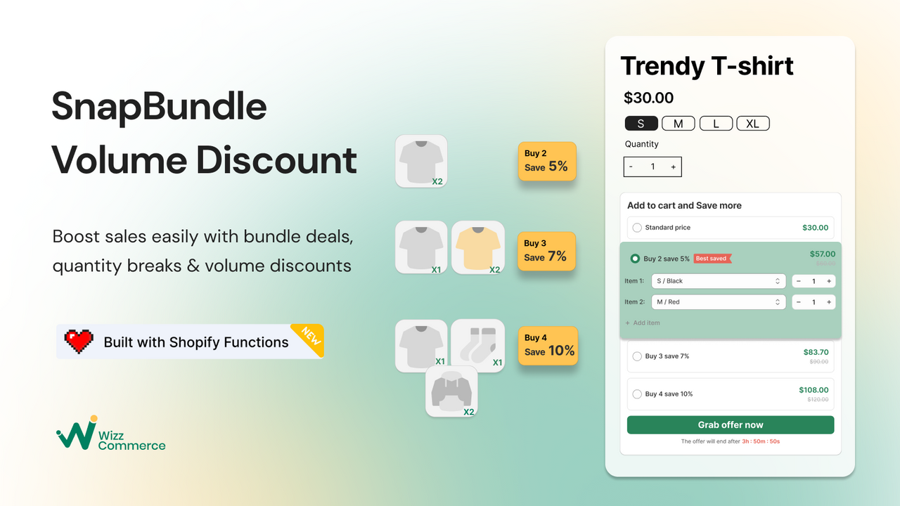 SnapBundle help you set product bundles with 2 strategies