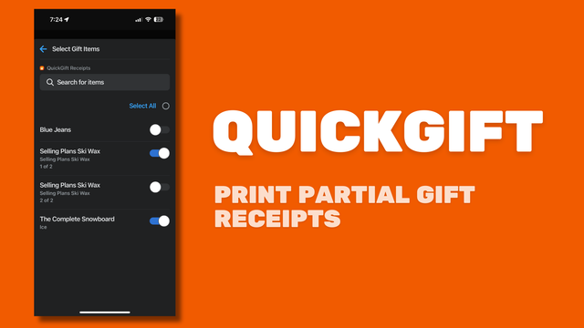 QuickGift POS usage preview