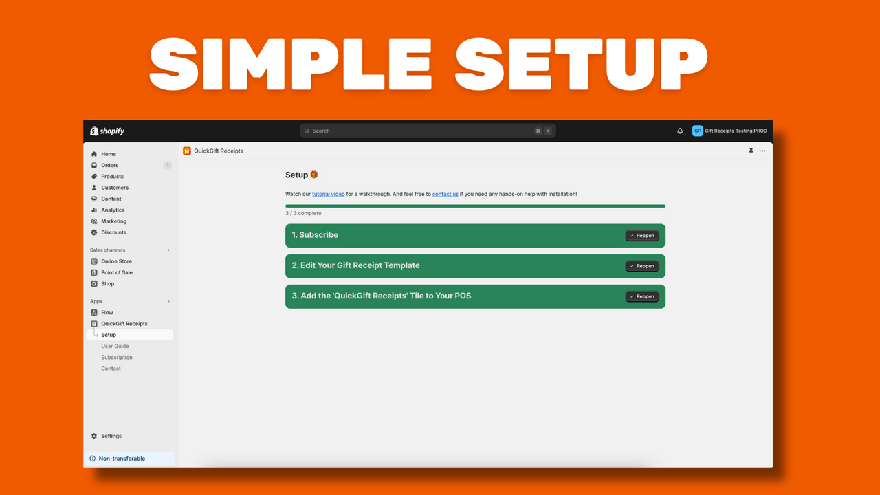 Simple setup in embedded admin