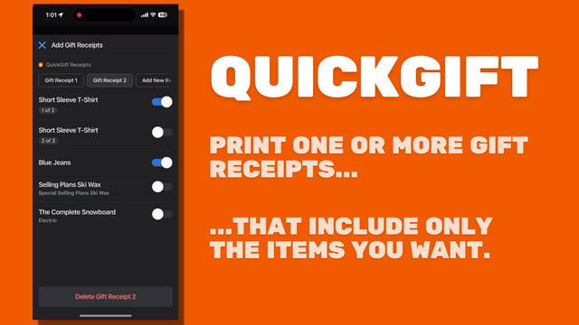 QuickGift POS usage preview