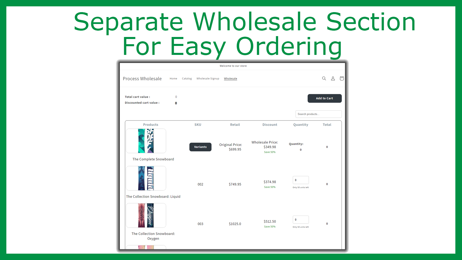 separate wholesale section order form