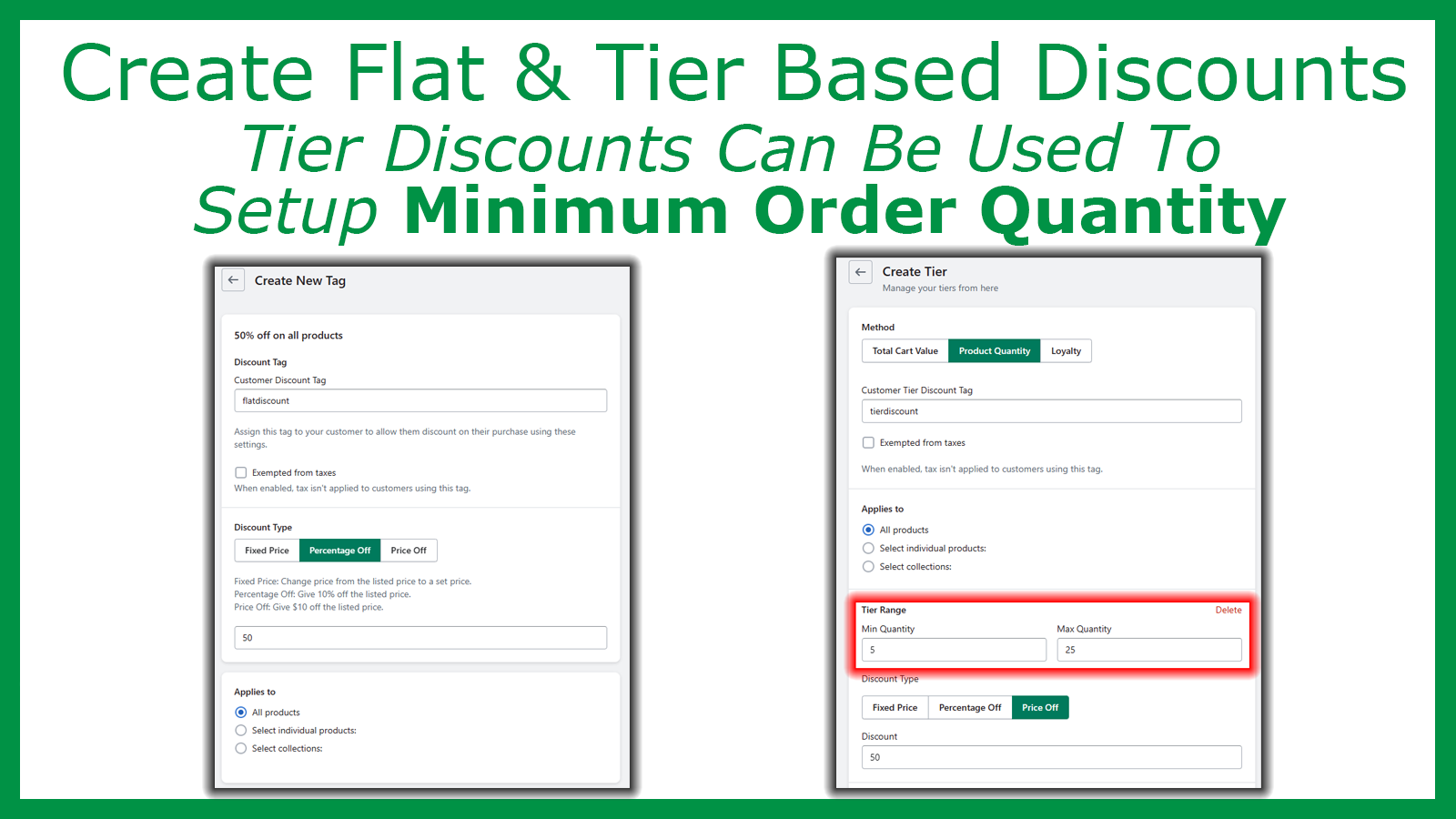 create discounts for wholesale customers