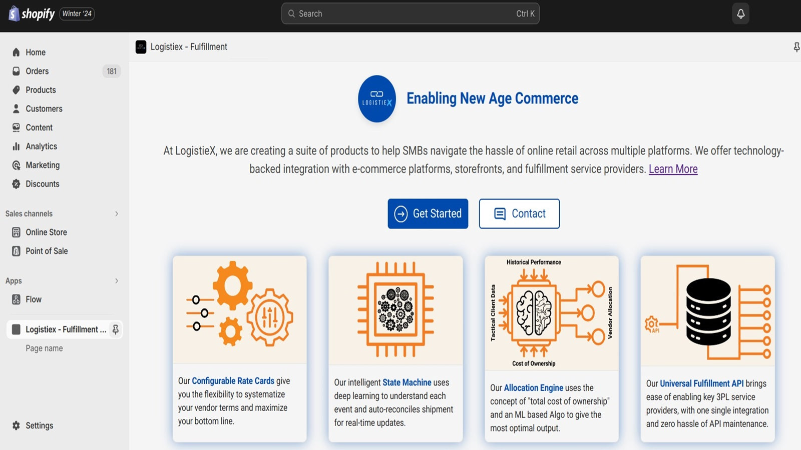 Logistiex‑Fulfillment Screenshot