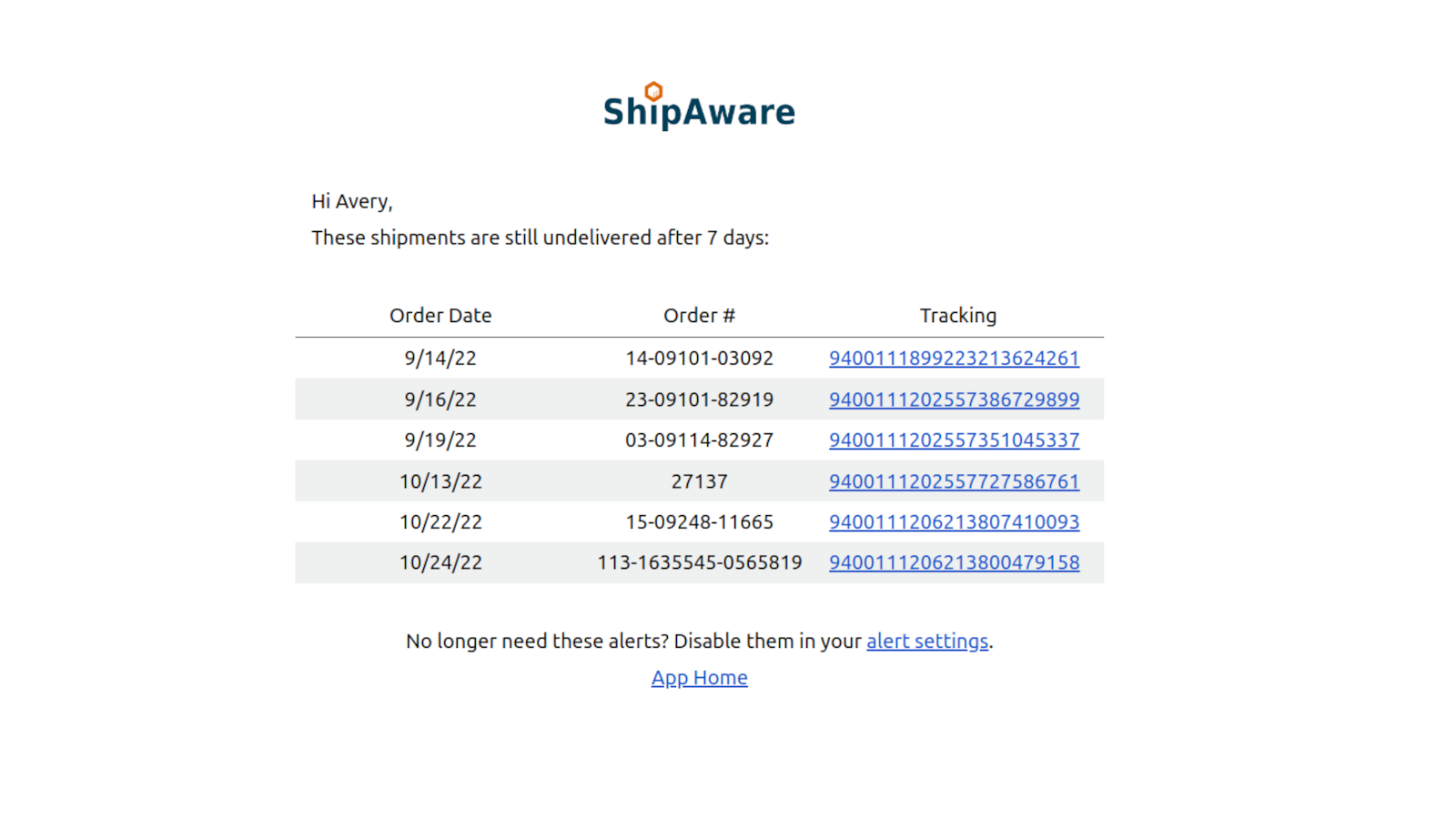 ShipAware Screenshot