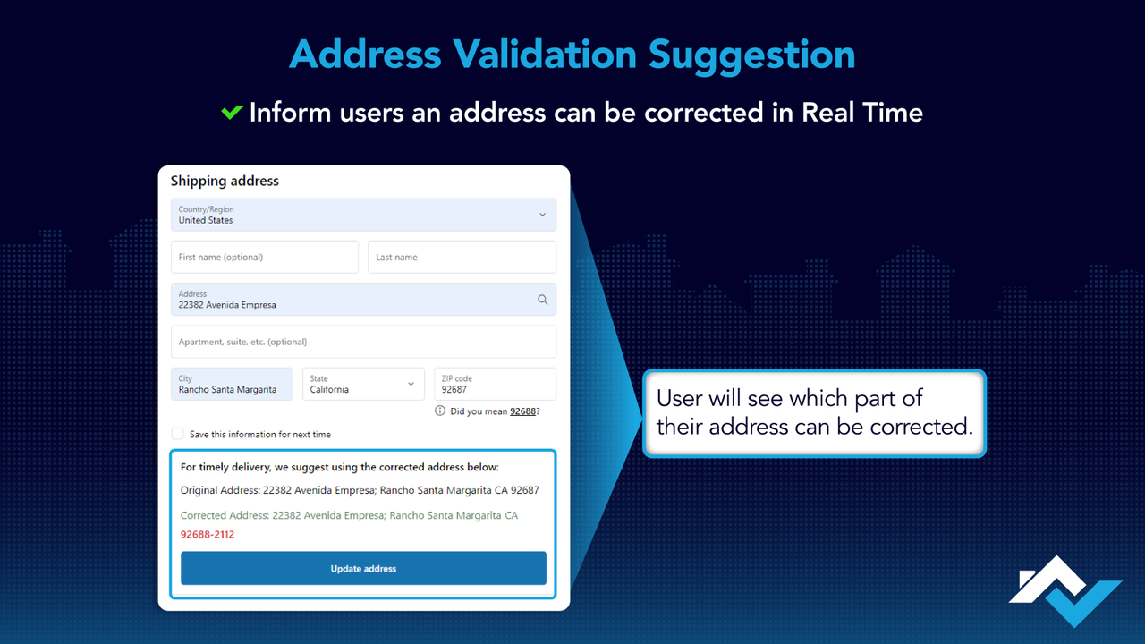 Address Validation Suggestion Example