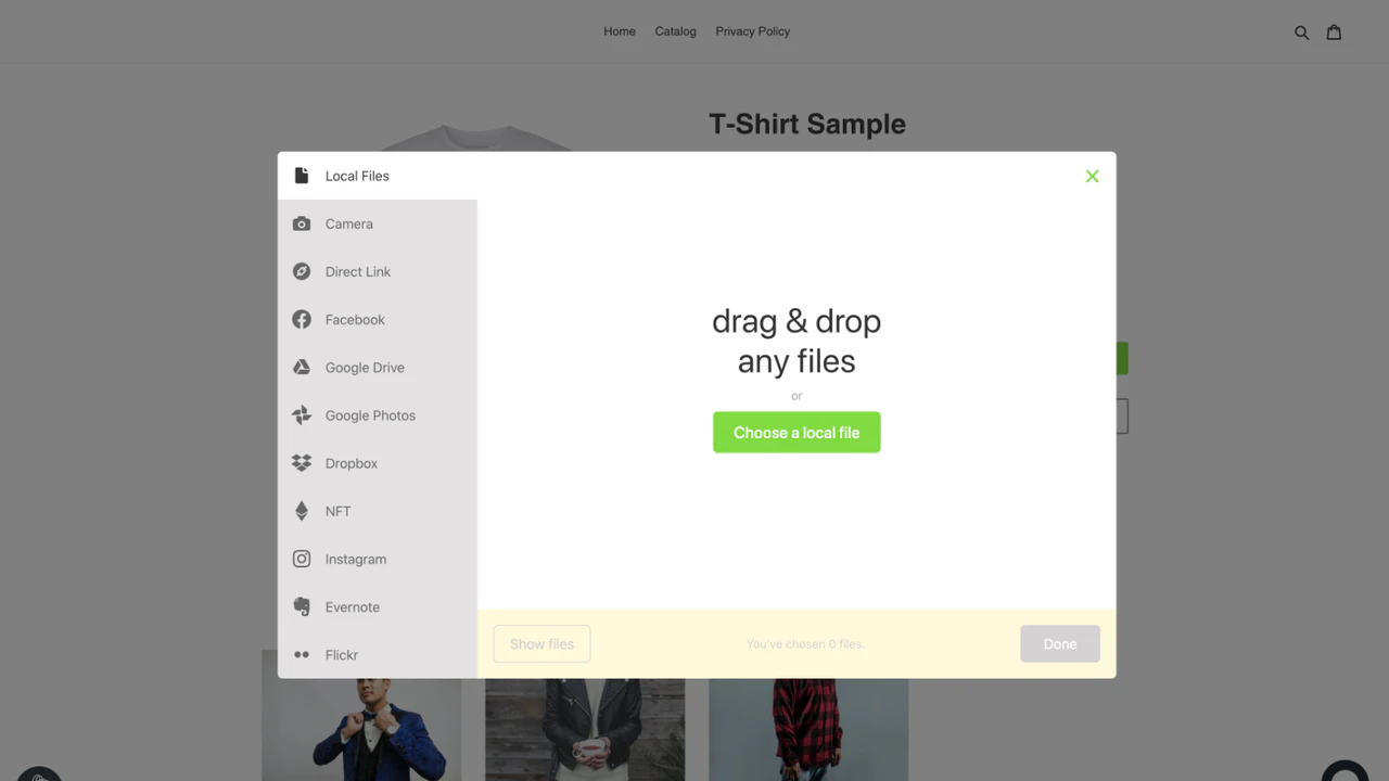 Upload-Lift Image Upload - Receive file uploads in Shopify