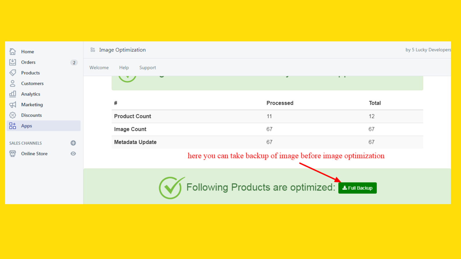 Image Optimization Compression Screenshot