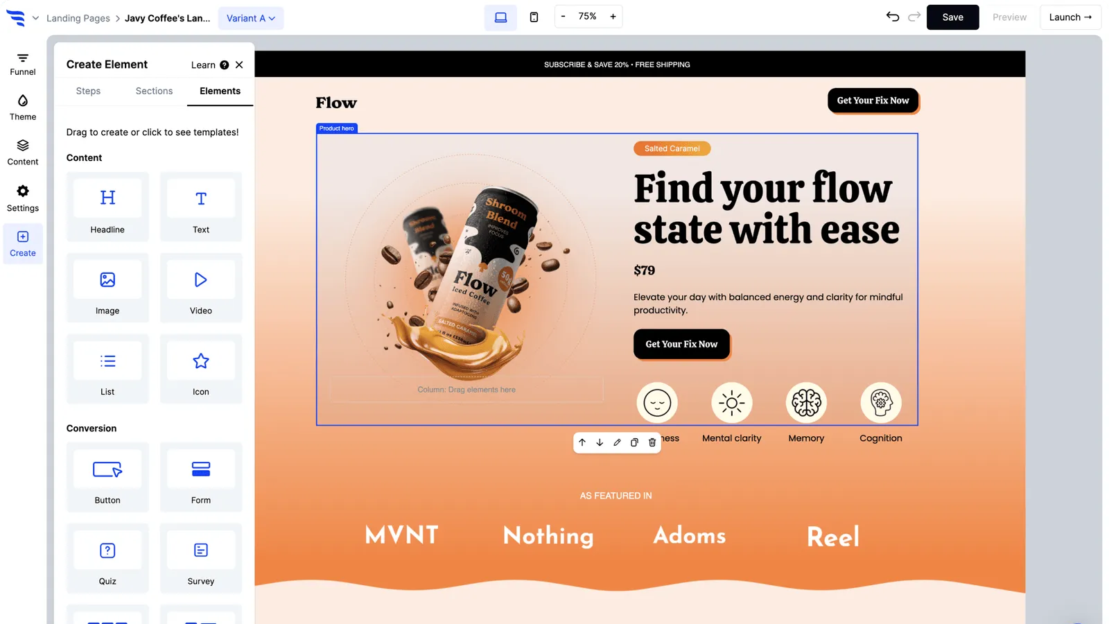 ConvertFlow: Landing Pages Screenshot