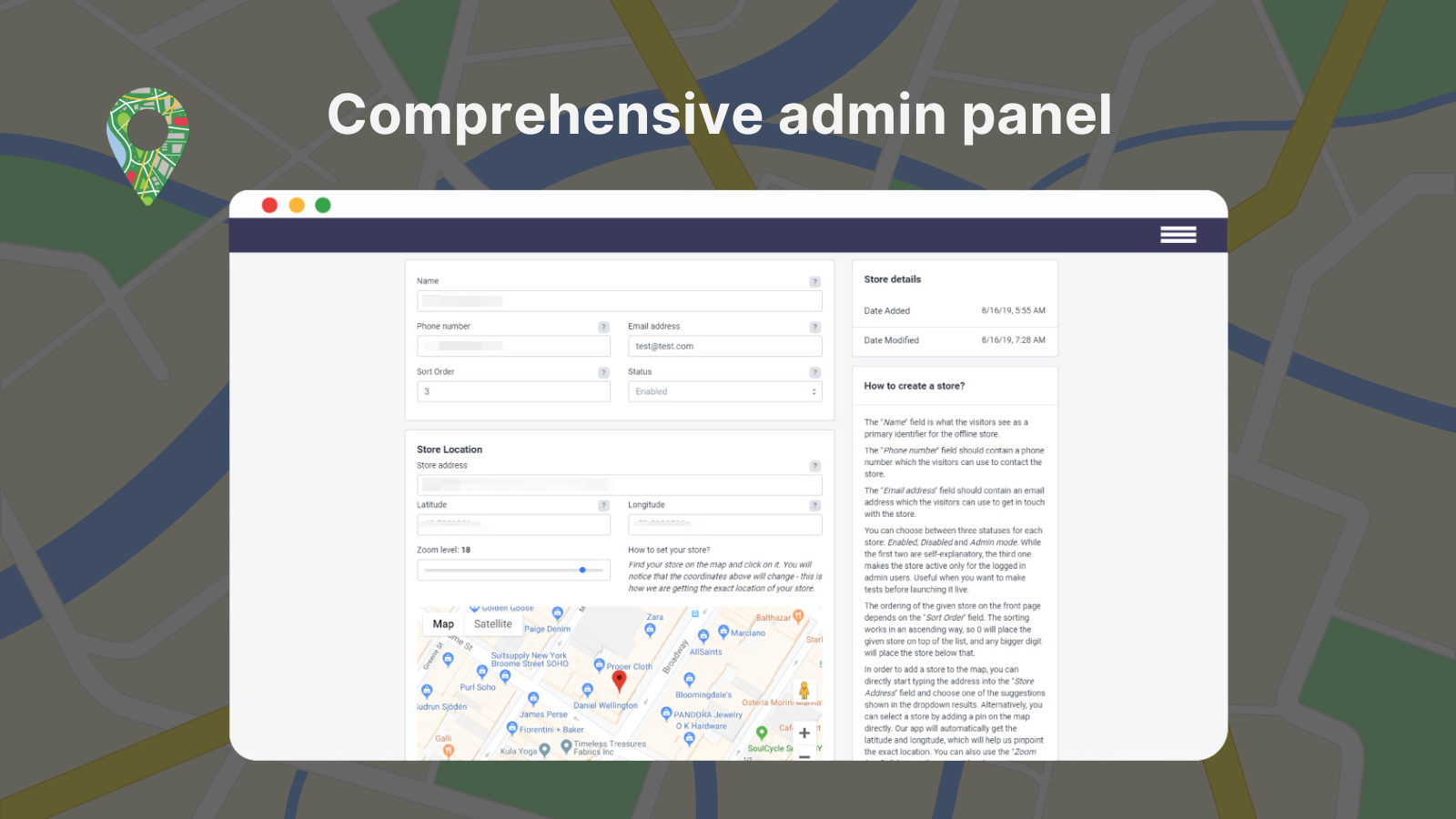 Comprehensive admin panel with helpers & examples