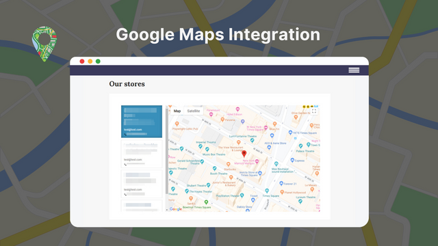 Google maps-integration med nålar & informationspopup