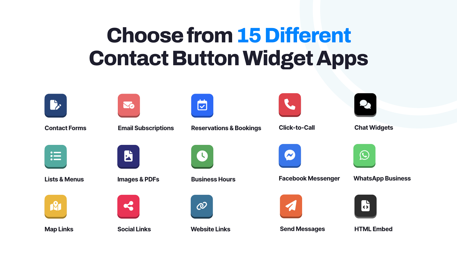 Contact Button ‑ Widget Apps Screenshot