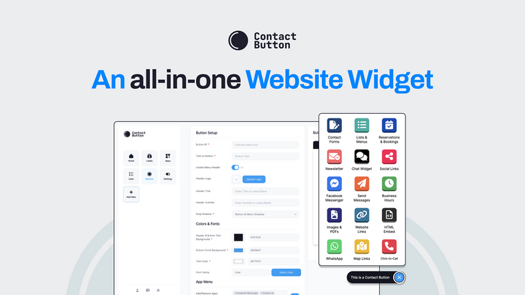 Contact Button ‑ Widget Apps Screenshot