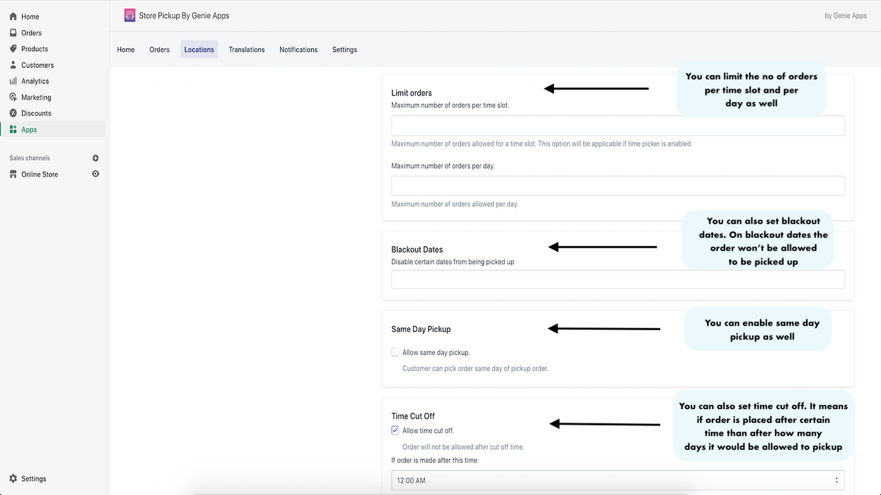 Configuración de ubicación