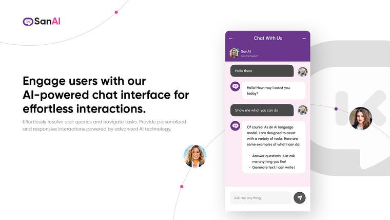 SAN‑AI: Sales & AI Chatbot Screenshot