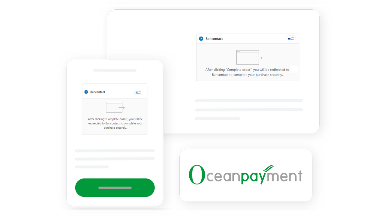 Bancontact payment page.