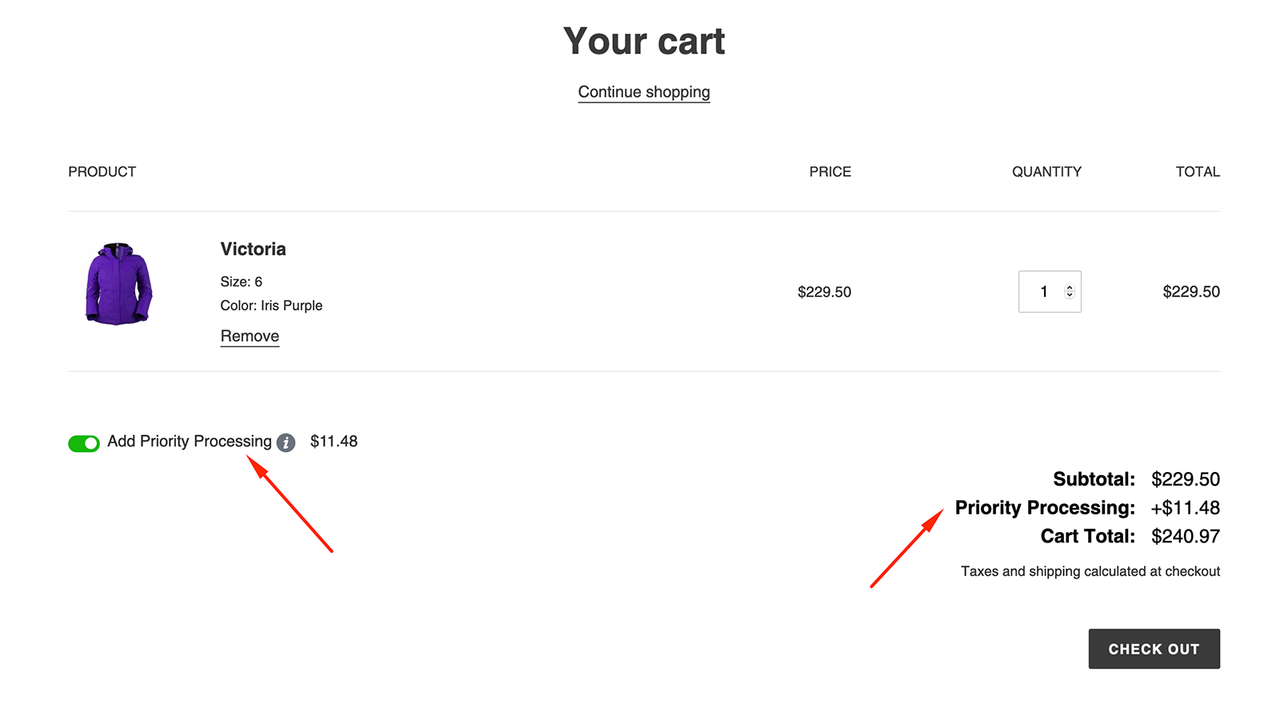 Cart Page