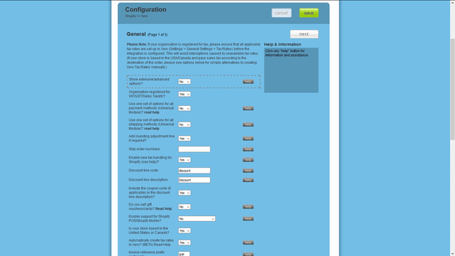 Algemene configuratie