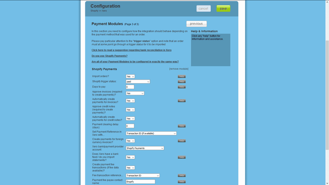 Configuración del método de pago