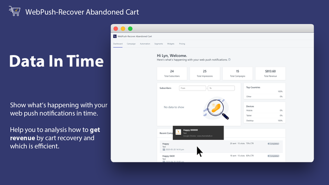 Dados em Tempo_WebPush-Recover Abandoned Cart