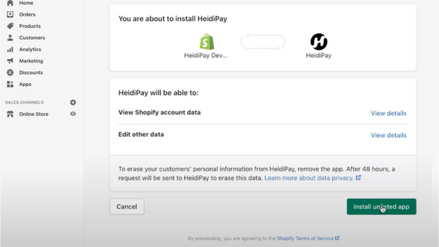 Installa l'app HeidiPay