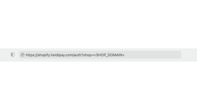  Entrez l'url de l'application HeidiPay