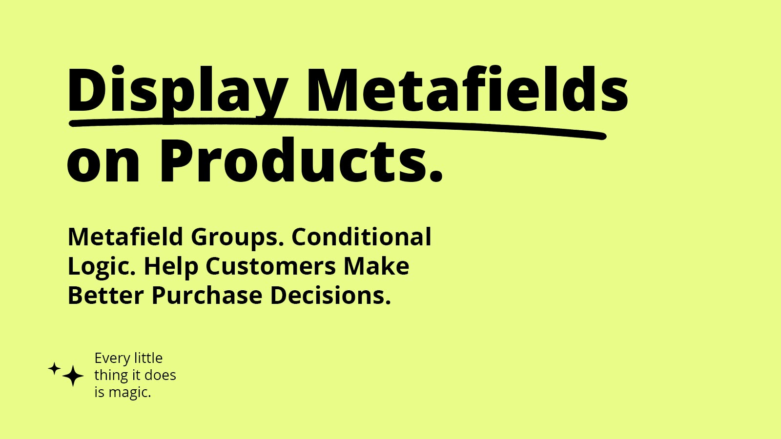 Magical Product Metafields Screenshot