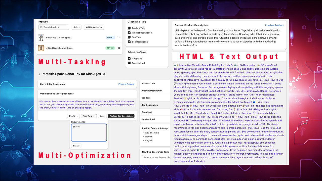 HTML & text enhance SEO and social ads