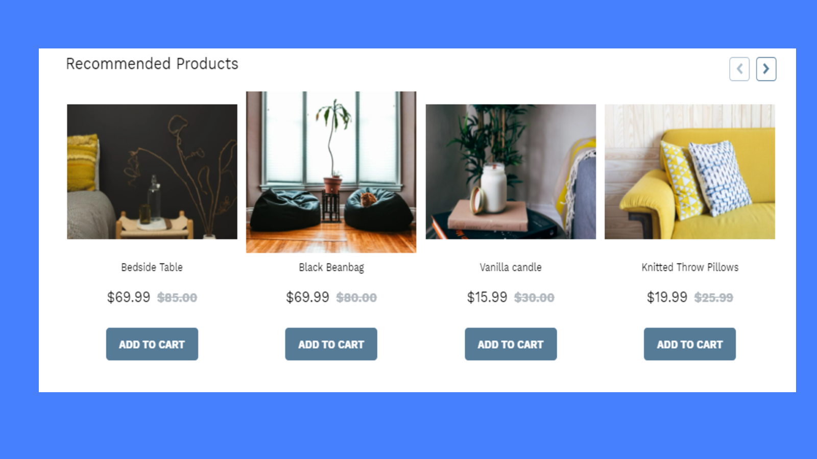 Product Recommendations‑Crafty Screenshot