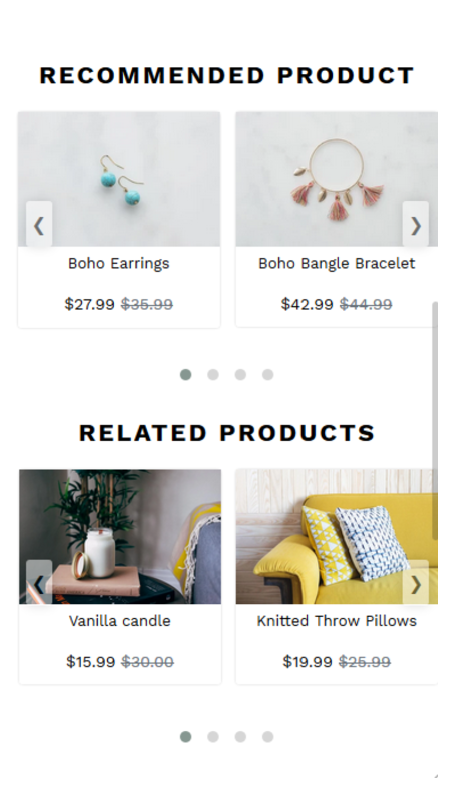 Product Recommendations‑Crafty Screenshot