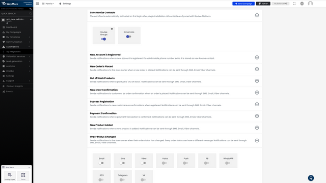 Habilitar deshabilitar notificaciones