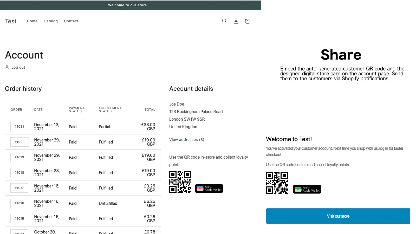 Comparta códigos QR generados automáticamente con sus clientes - Barcodify