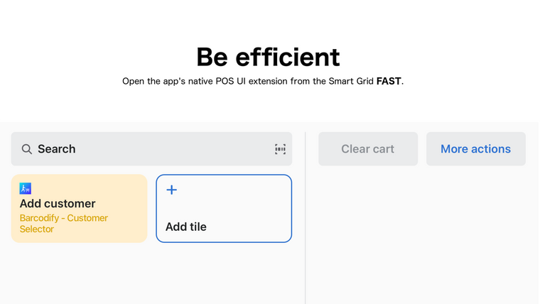 Barcodify ‑ Customer Selector Screenshot